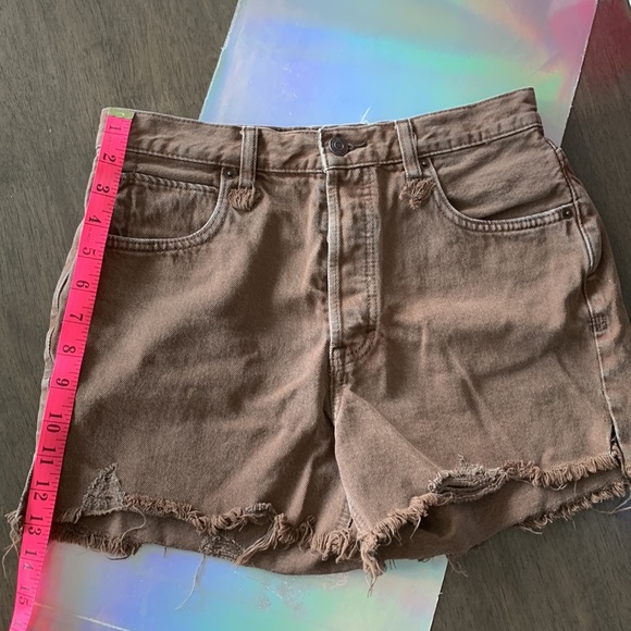 🍫 Free People We the Free Makai Cut Off Brown Denim Shorts 🍫 - Picture 7 of 14